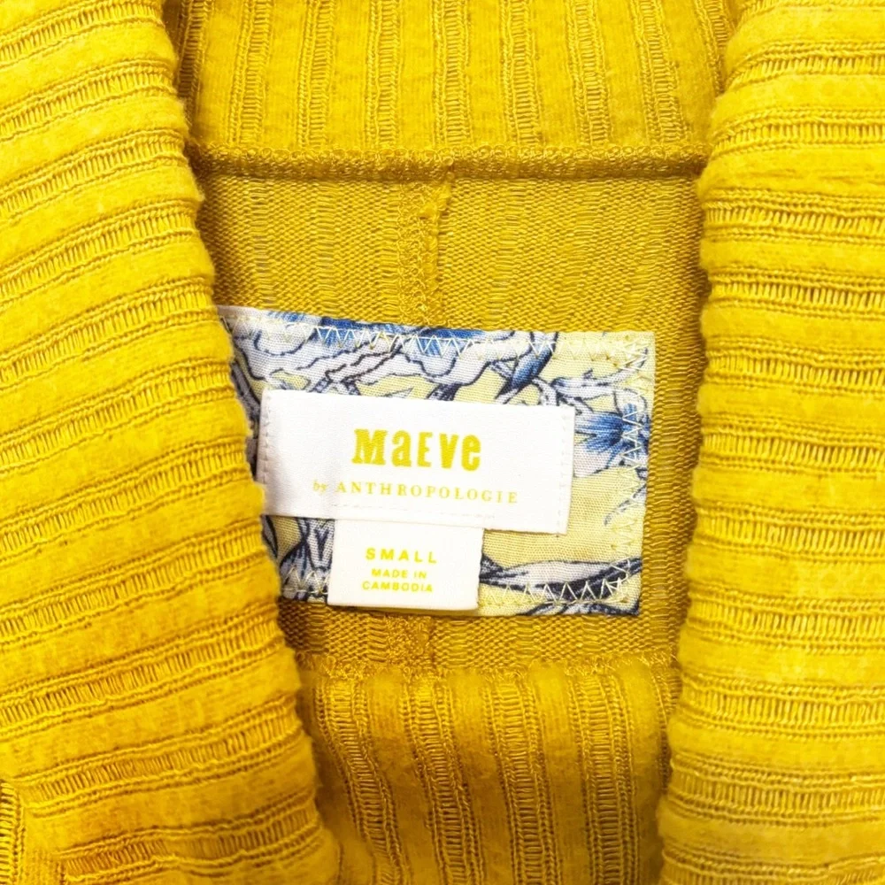 Anthropologie Maeve Vanna Cowl Neck Sweater in Marigold‎ size Small